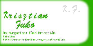 krisztian fuko business card